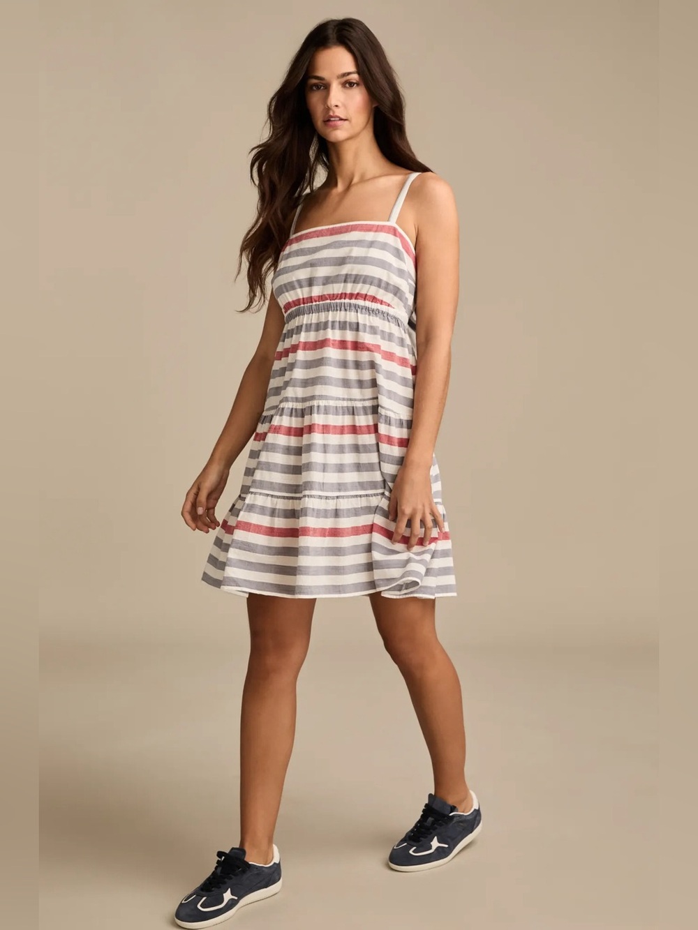 Lucky Brand Women’s Tieback Stripe Cotton Sun Dress XL NWT